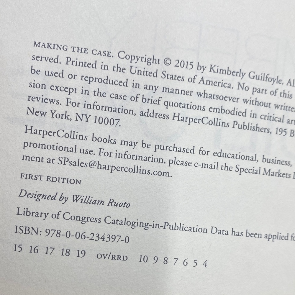 Making the Case Book by Kimberly Guilfoyle Hard Cover FIRST EDITION NEW - Picture 3 of 4